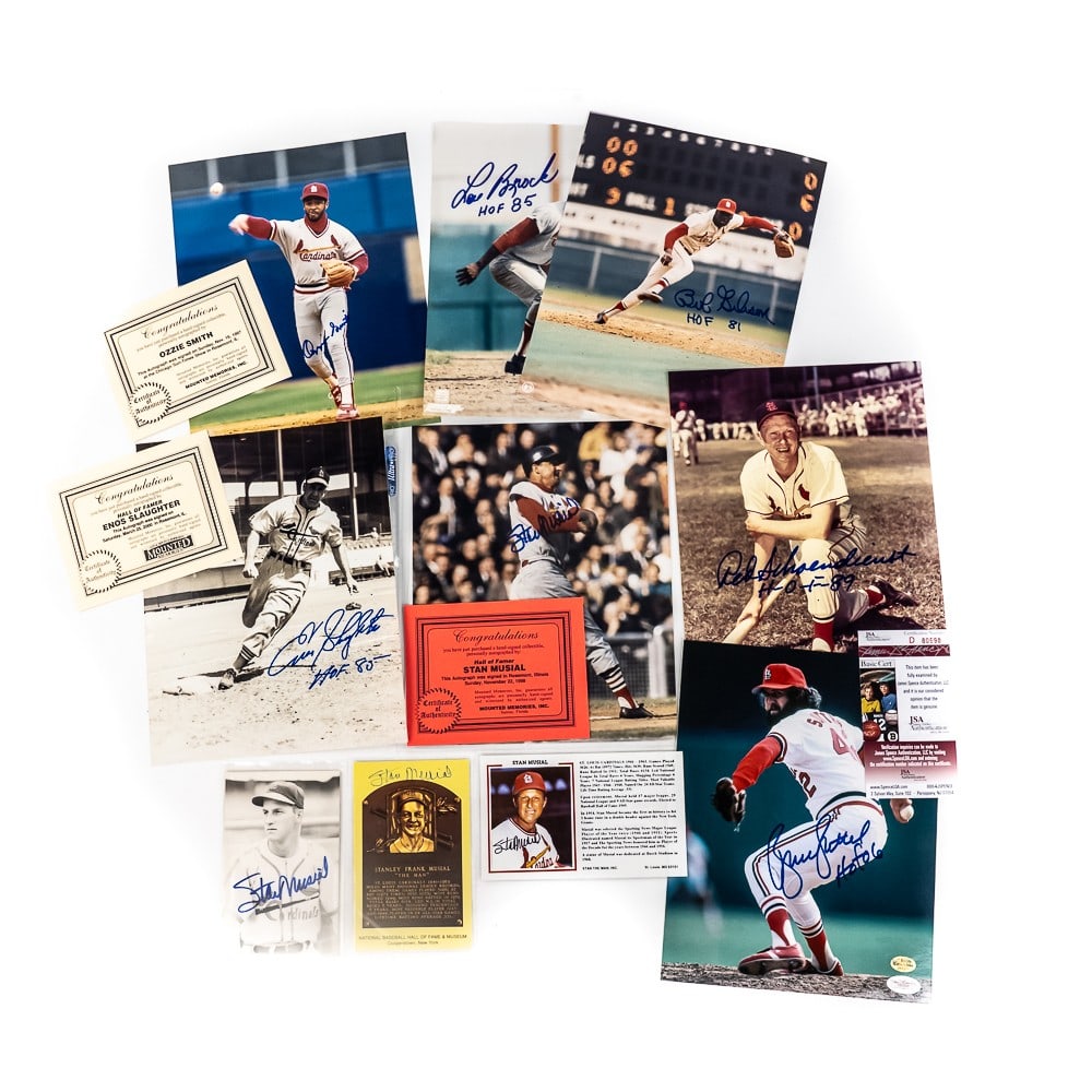 St Louis Cardinal Auto Collection Musial Sutter ++ (1 of 10)