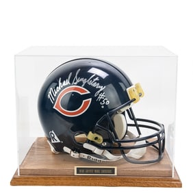 HOF Bears Butkus & Singletary Autographed Helmet