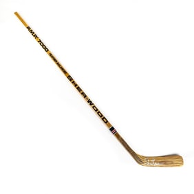 Steve Larmer Signed NHL 90s Sher Wood Hockey Stick