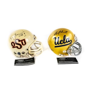 Troy Aikman & Dez Bryant AUTOGRAPHED Mini Helmets