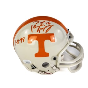 Peyton Manning DUAL AUTOGRAPHED Vols Mini Helmet