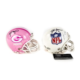 Brett Favre & Aaron Rodgers AUTO Mini Helmet &More