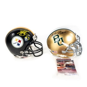 Mike Singletary & Troy Polamalu AUTO Mini Helmets