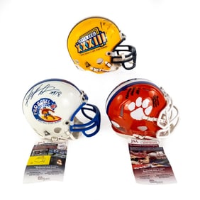 P. Manning S. Davis & W Gallman AUTO Mini Helmets