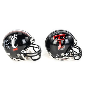 P. Mahomes & T. Kelce AUTOGRAPHED Mini Helmets