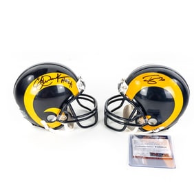 E. Dickerson & T. Gurley AUTO LA RAMS Mini Helmets