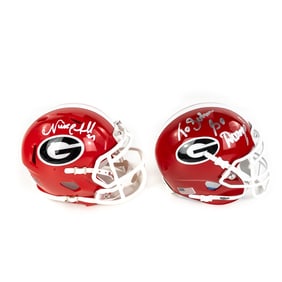 Vince Dooley & N. Chubb AUTO Georgia Mini Helmets