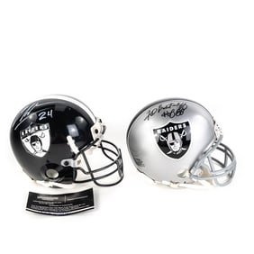 Woodson & Biletnikoff AUTO LA Raiders Mini Helmets