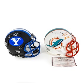 Tua Tagovailoa & Zach Wilson AUTO Mini Helmets