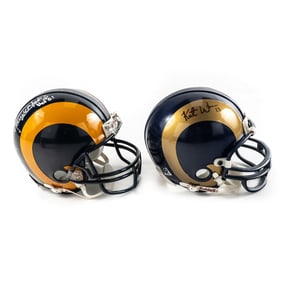 K. Warner & J. Youngblood Autographed Mini Helmets