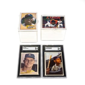 '53 Bowman Campanella & '57 Topps Drysdale SGC 3 +