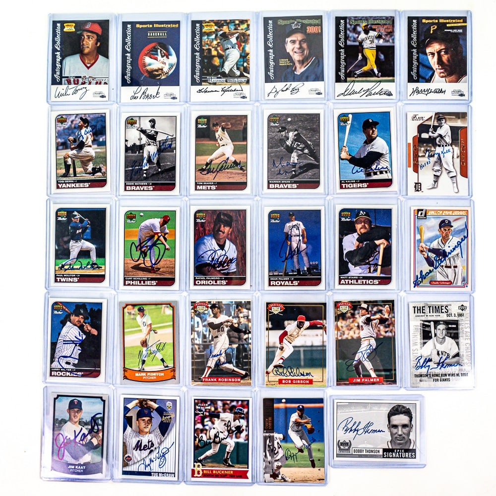 Kline Spahn Seaver Mathews Berra Signed Cards++ (1 of 11)