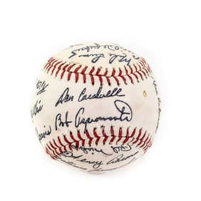 1970 Atlanta Braves Team Signed Baseball H Aaron+