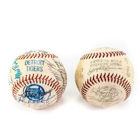 1970 Red Sox & 1977 Tigers Autographed Baseballs