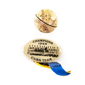 1929 Chicago Cubs Team Champions Pin Back Button+