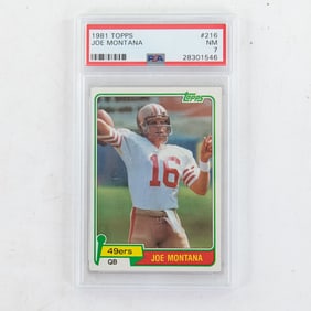 1981 Topps #216 Joe Montana RC PSA 7 NM