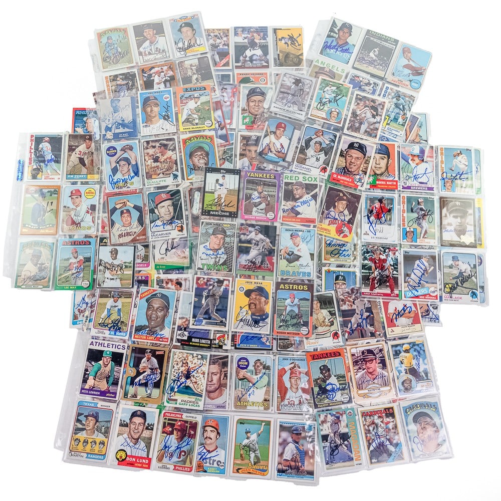 (252) Assorted Autographed Baseball Cards (1 of 8)