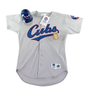 1948 Cubs Pafco Auto Gameball & Player Worn Jersey