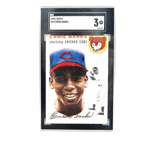 1954 Topps #94 Ernie Banks Rookie Card SGC 3 VG
