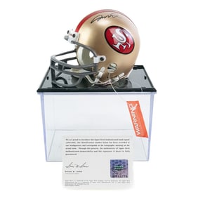 Joe Montana Autographed SF 49ers Mini Helmet UD