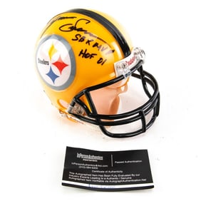 Lynn Swann AUTOGRAPHED Steelers Mini Helmet