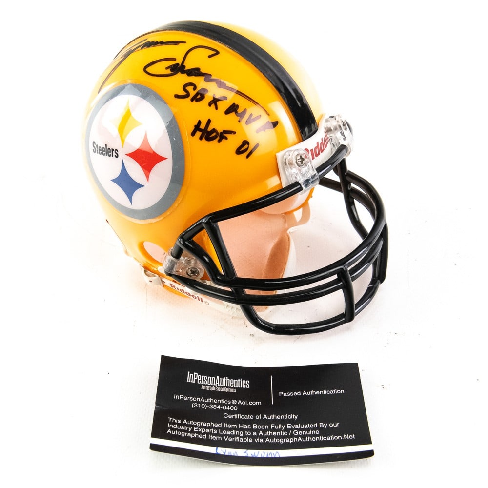 Lynn Swann AUTOGRAPHED Steelers Mini Helmet (1 of 9)