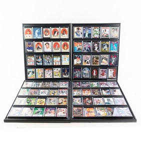 Collection of 4 NFL & MLB Sport Card Wall Displays