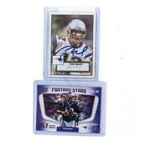 Tom Brady Autographed Topps Heritage & Score Cards