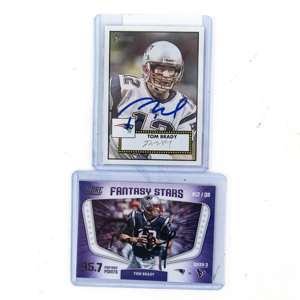 Tom Brady Autographed Topps Heritage & Score Cards (1 of 5)