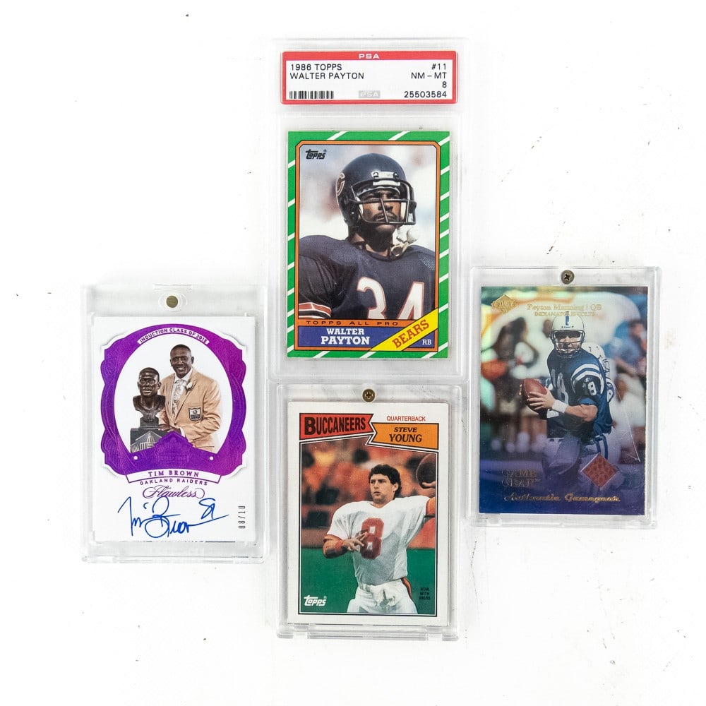 18 Flawless Tim Brown Auto HOF 8/10 W Payton PSA + (1 of 9)