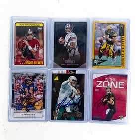 Montana Marino Favre Brees Fouts Autographed Cards
