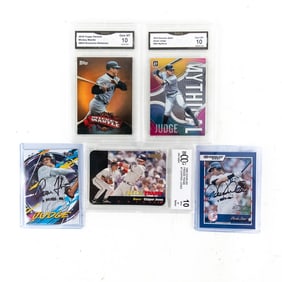 Derek Jeter and Aaron Judge Autographed Card &More