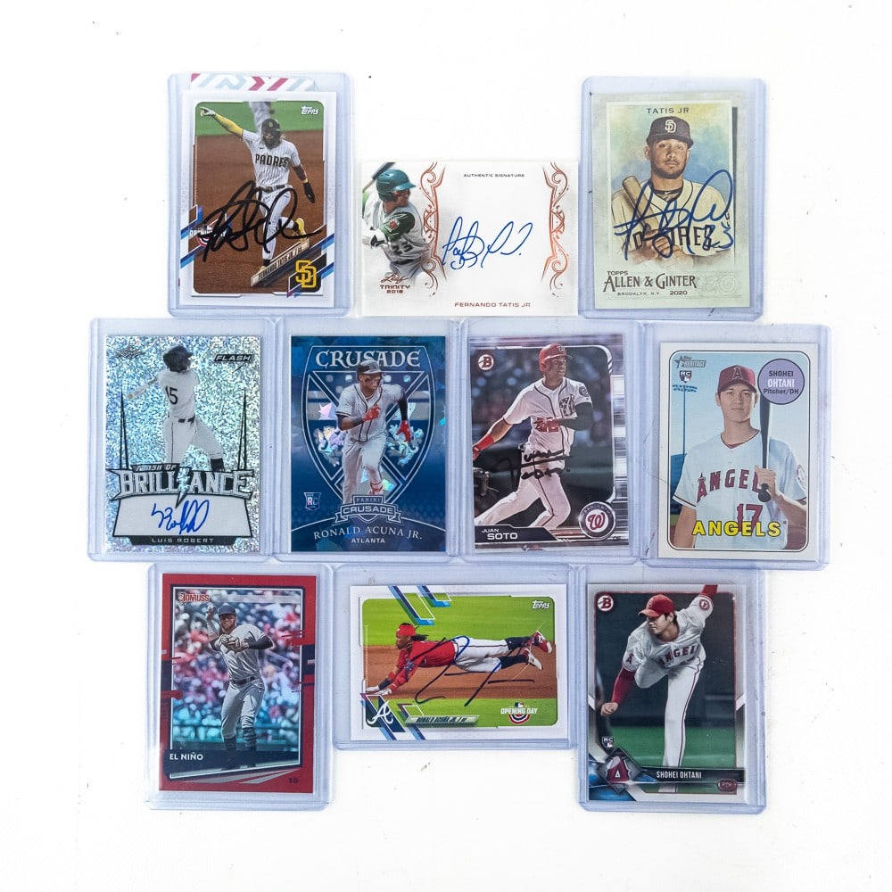 Acuna Tatis Robert Autographed Cards & Ohtani RCs (1 of 12)