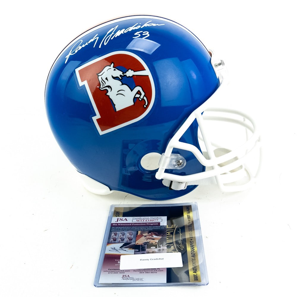 Randy Gradishar AUTOGRAPHED Bronco's Helmet JSA (1 of 8)
