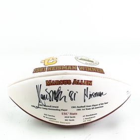 Marcus Allen AUTOGRAPHED '81 Heisman Football JSA
