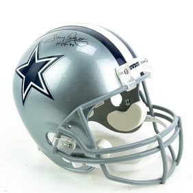 Tony Dorsett HOF 94 Autographed Cowboys Helmet JSA