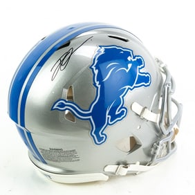 Jeff Okudah Autographed Detroit Lion's FS Helmet