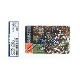 1995 Sweetness Walter Payton Signed Calling Card