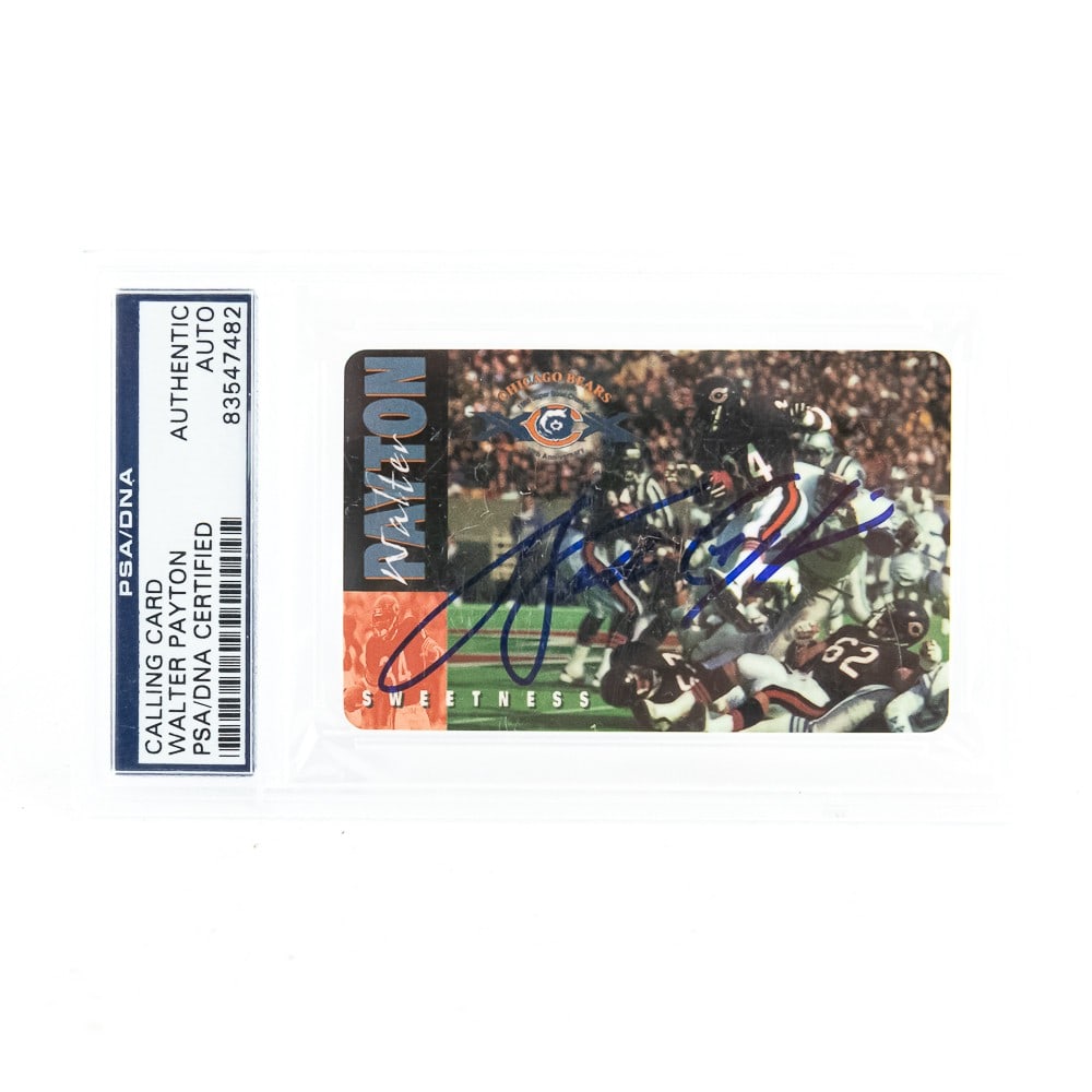 1995 Sweetness Walter Payton Signed Calling Card (1 of 4)