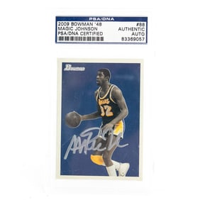 2009 Magic Johnson #88 Bowman '48 PSA  Auth AUTO