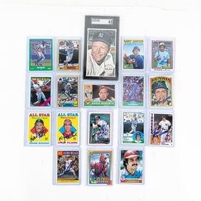 '64 Topps Giants #25 Mickey Mantle & Star Autos ++