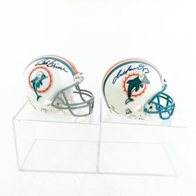 Dan Marino & Bob Griese AUTOGRAPHED Mini Helmets