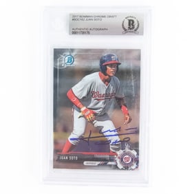 2017 Bowman Chrome Draft #BDC162 Juan Soto Auto