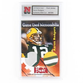 Aaron Rodgers NSA Game Used Dual Patch Card 1/1