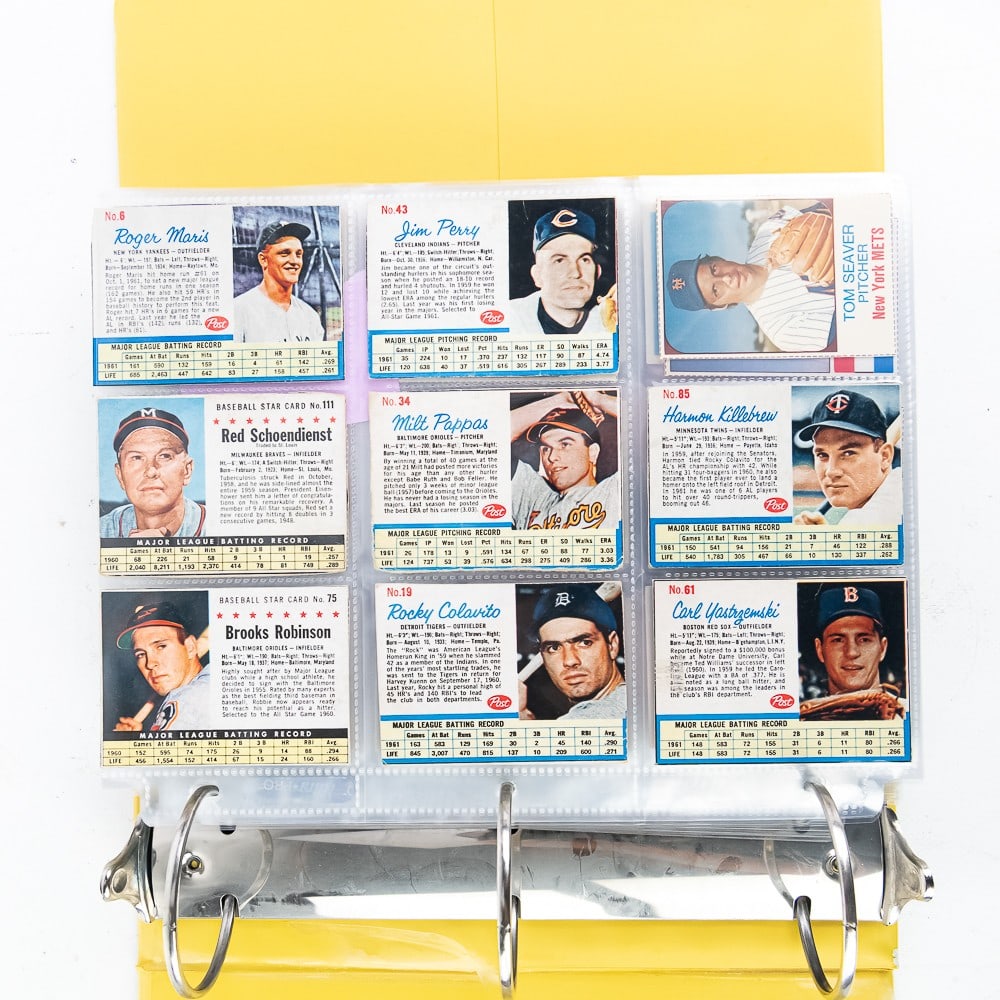 1977 1982 1983 & 1991 Kellogg's Complete MLB Sets+: Collection showcases 1977 Kellogg's Pro Super Stars #1-#57 Complete Set; ( Carlton Carew Piniella, Fingers Winfield, Koosman, Brett Jenkins and more) EX +/- overall condition ALONG WITH 1982 Kellogg's