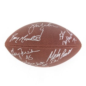 McMahon McMichael Fencik + Autographed Football