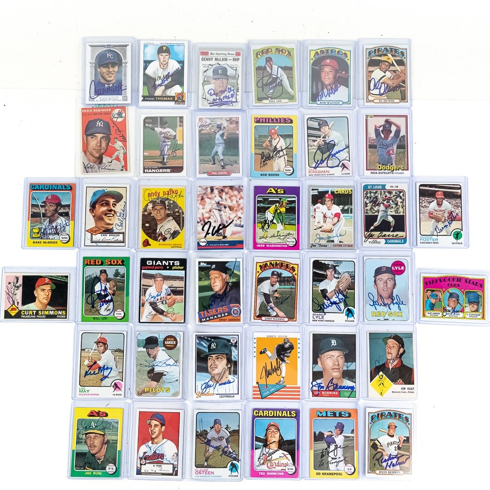 (40) Autographed Baseball Cards Nolan Ryan + (1 of 13)
