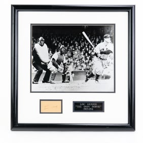 Lou Gehrig 1903-1941 Autographed Framed Collage