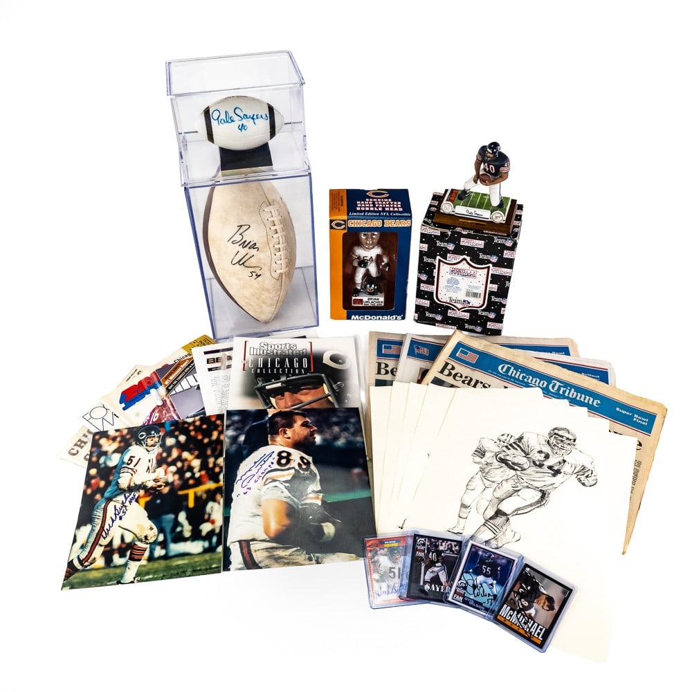 Urlacher & Sayers Signed Football Butkus Ditka ++ (1 of 16)