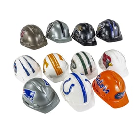 (11) Assorted NFL TEAM Hard Hats & FLA + TN U's +